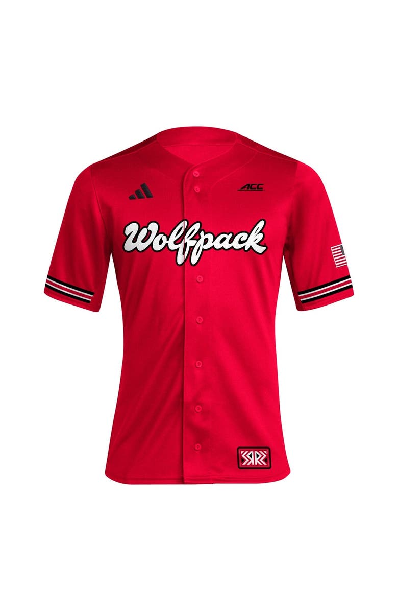adidas Men's adidas Red NC State Wolfpack Reverse Retro Replica Baseball Jersey, Alternate, color, Red