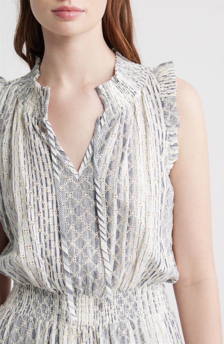 Rails Alessi Embroidered Sleeveless Maxi Dress, Alternate, color, Striped Eyelet