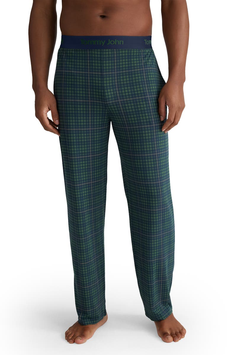 Tommy John Second Skin Pajama Pants, Main, color, Greener Pastures Flannel