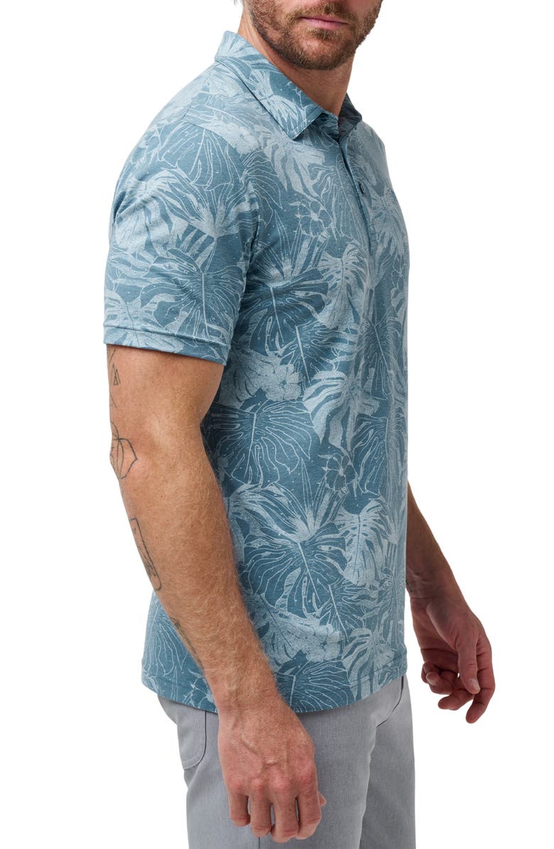TravisMathew Secret Laguna Leaf Print Polo, Alternate, color,