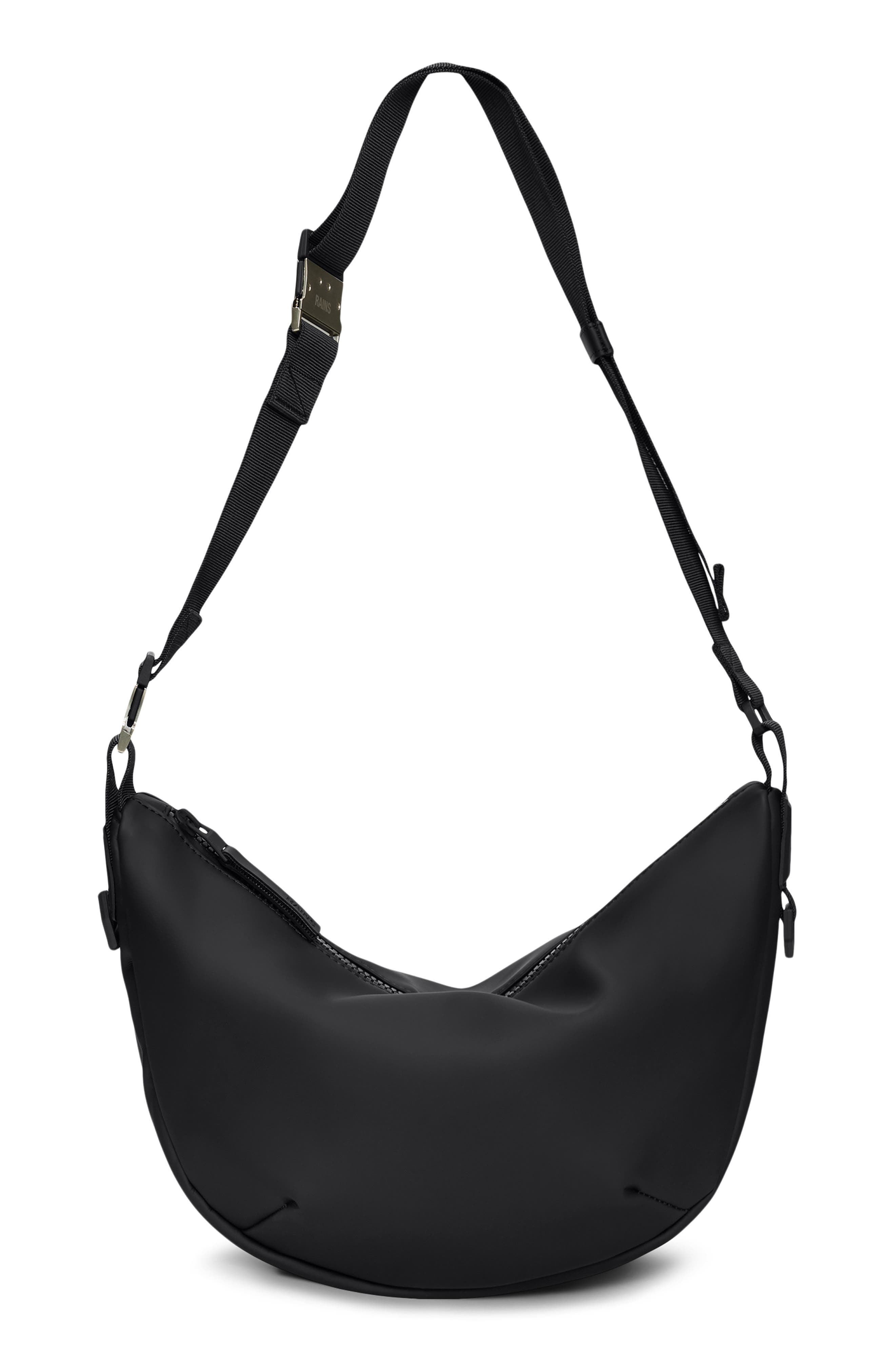 Rains Valera Waterproof Shoulder Bag, Main, color, Black