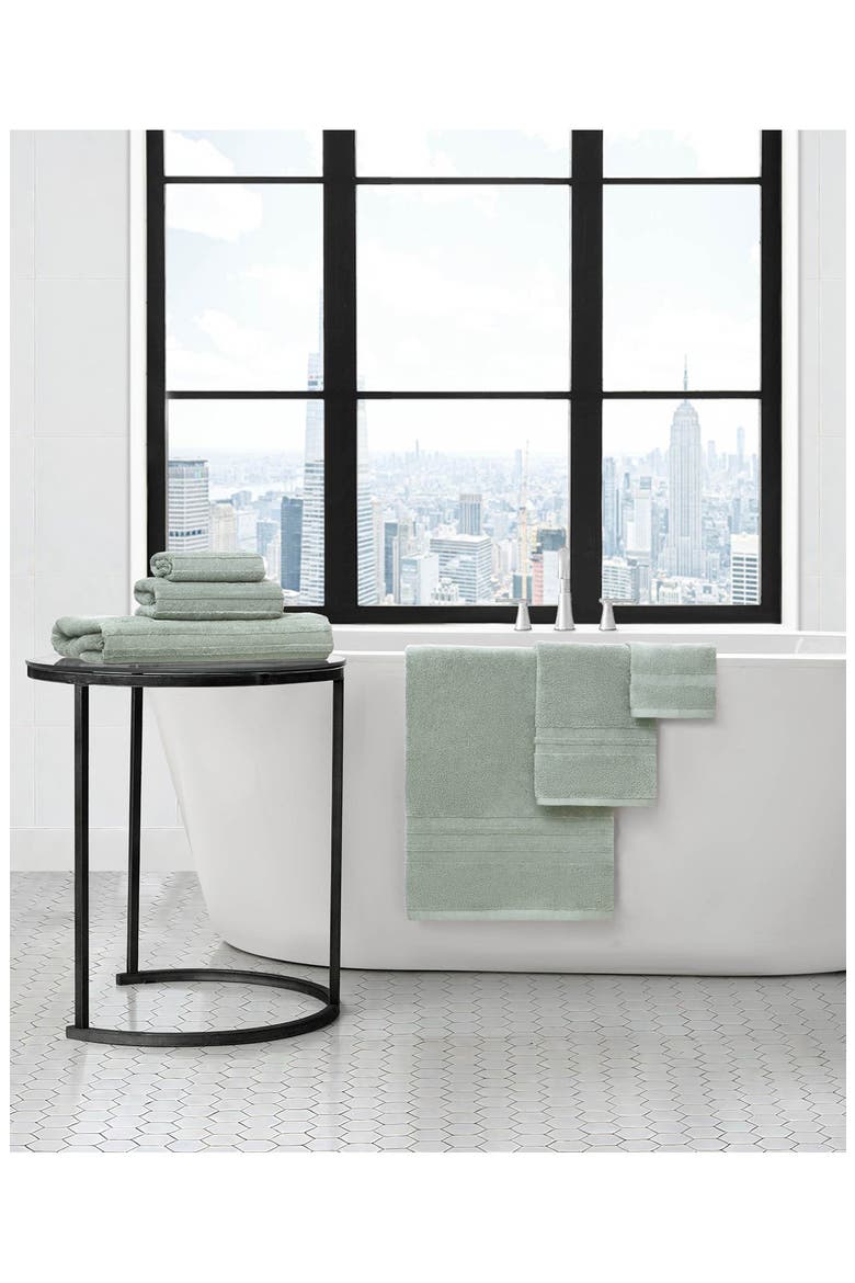 Sofia 6-Piece Bath Towels, Alternate, color, LILY PAD GREEN