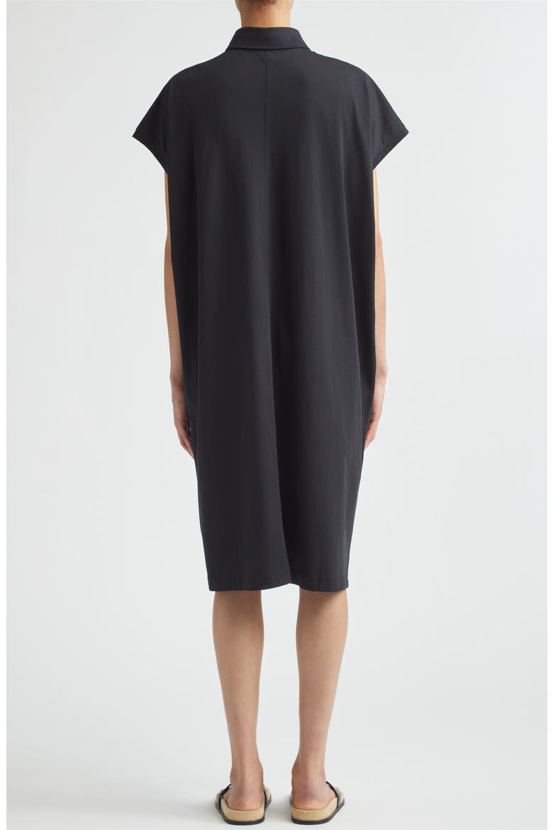Organic Cotton Jersey Shirtdress, Alternate, color, BLACK