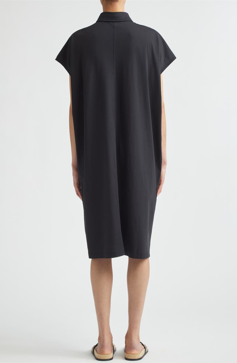 TOTEME Organic Cotton Jersey Shirtdress, Alternate, color, Black