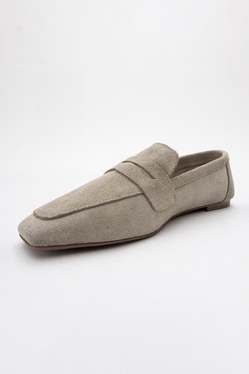 Forever & Always Shoes Morne Leather Loafers In Light Beige Suede Leather