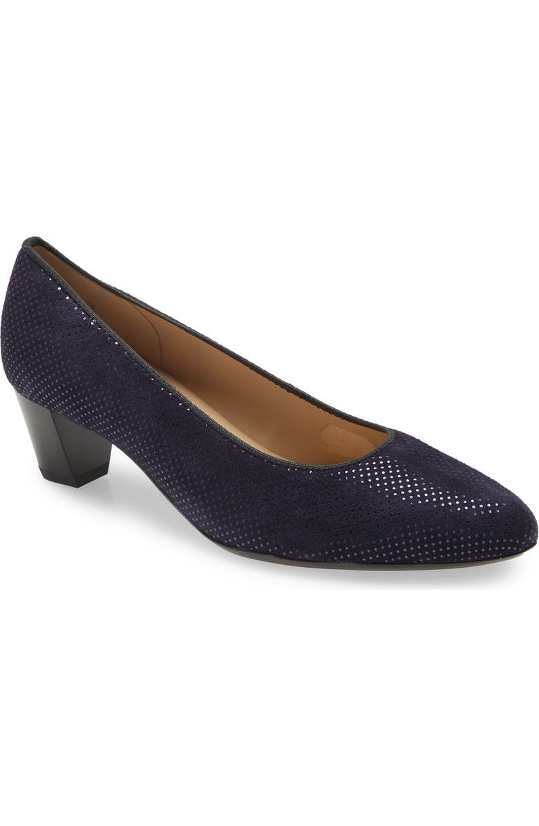 ara Kelly Pump, Main, color, Navy Punti Suede