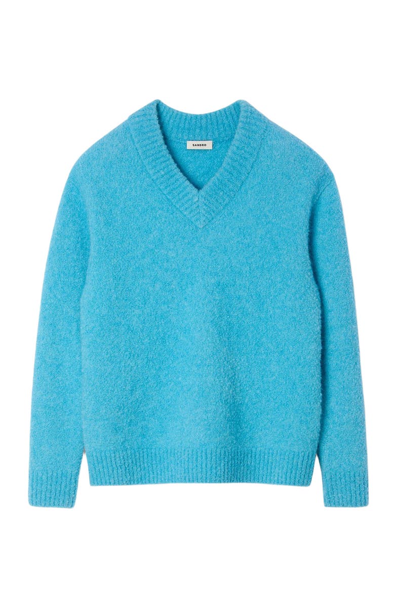 SANDRO V-neck long-sleeve sweater, Alternate, color, 