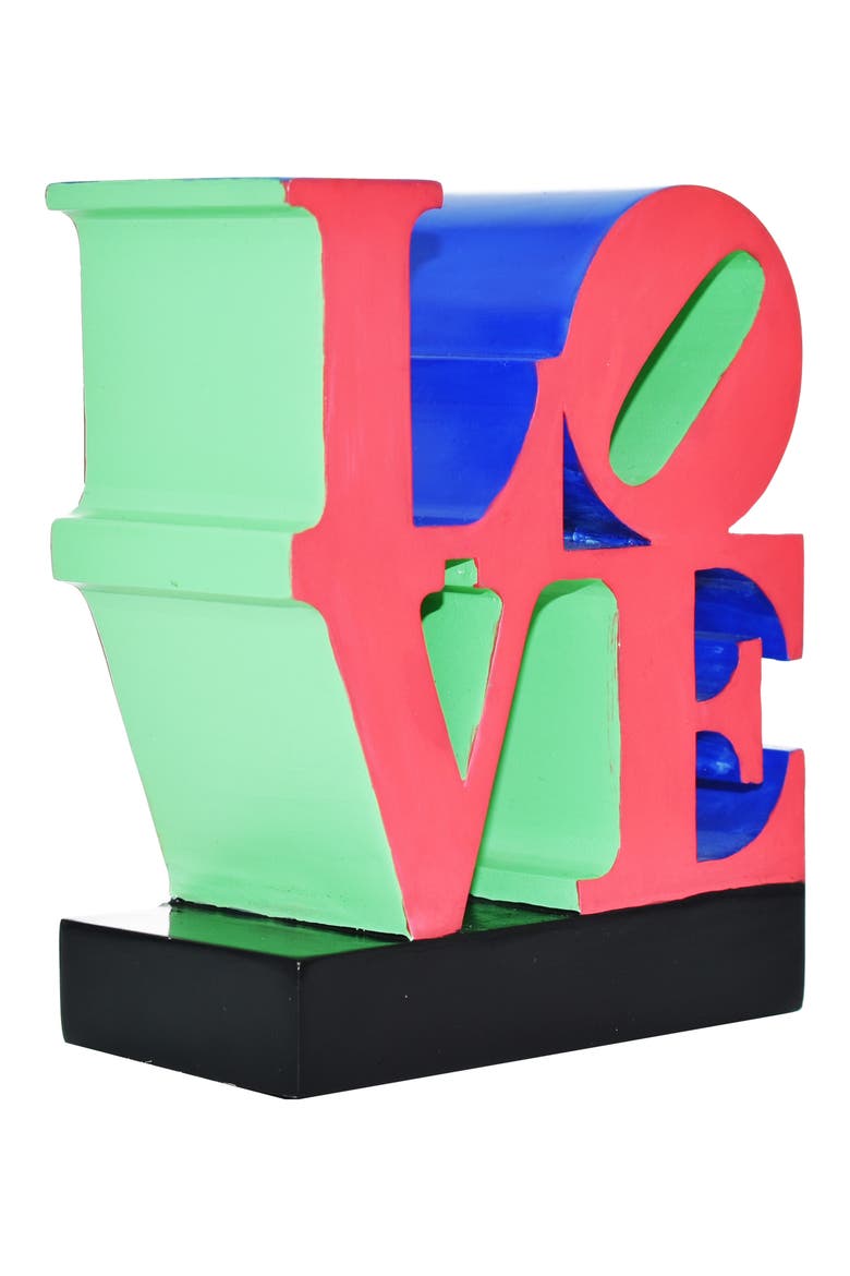 Love Sign Sculpture, Alternate, color, RED, BLUE, GREEN