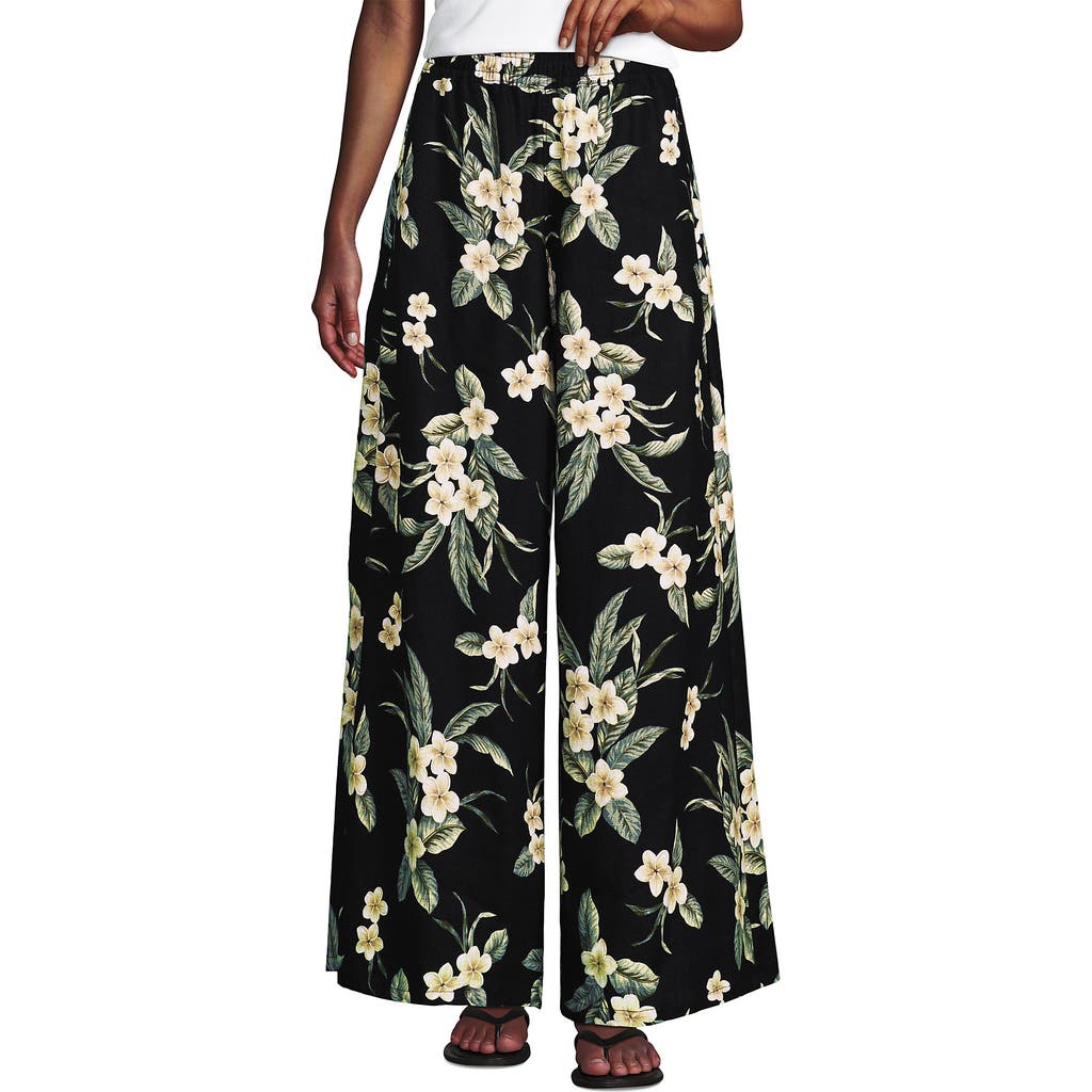 Lands' End Linen High Rise Palazzo Pants