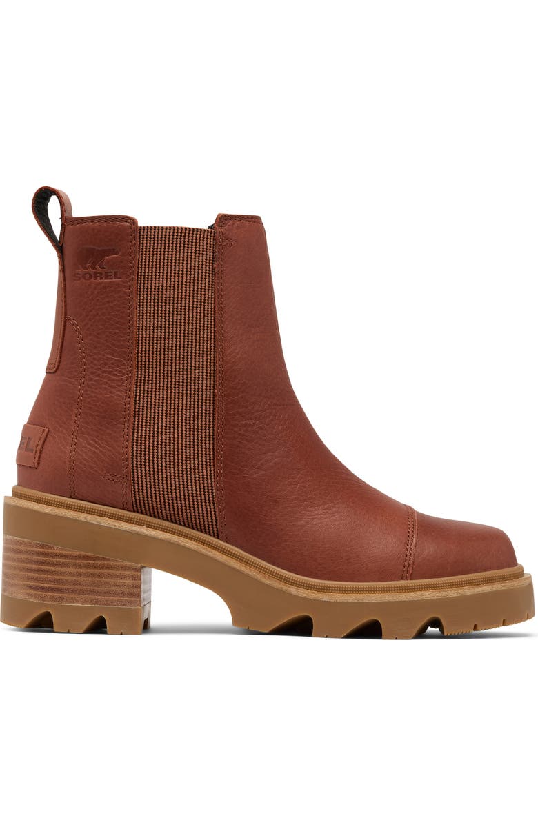 SOREL Joan Now Waterproof Chelsea Boot, Alternate, color, Rustic Brown/ Gum