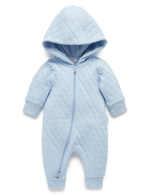 Quilted Hooded Coverall Onsie