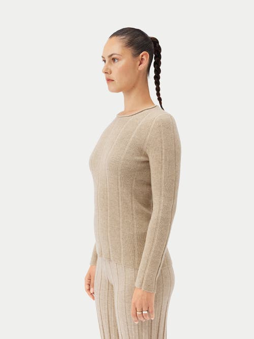 GOBI MONGOLIAN CASHMERE GOBI MONGOLIAN CASHMERE ORGANIC COLOR C-NECK CASHMERE SWEATER