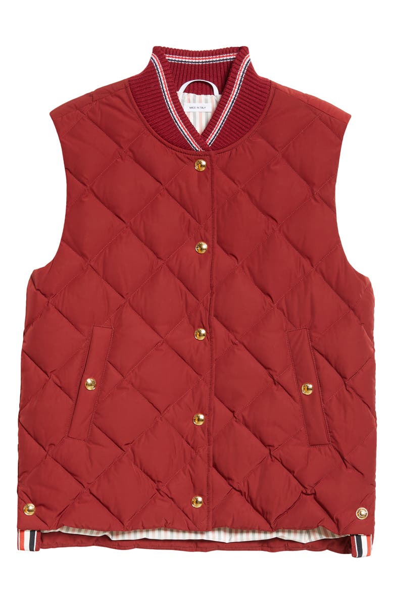Thom Browne Diamond Quilted Classic Down Vest, Alternate, color, 