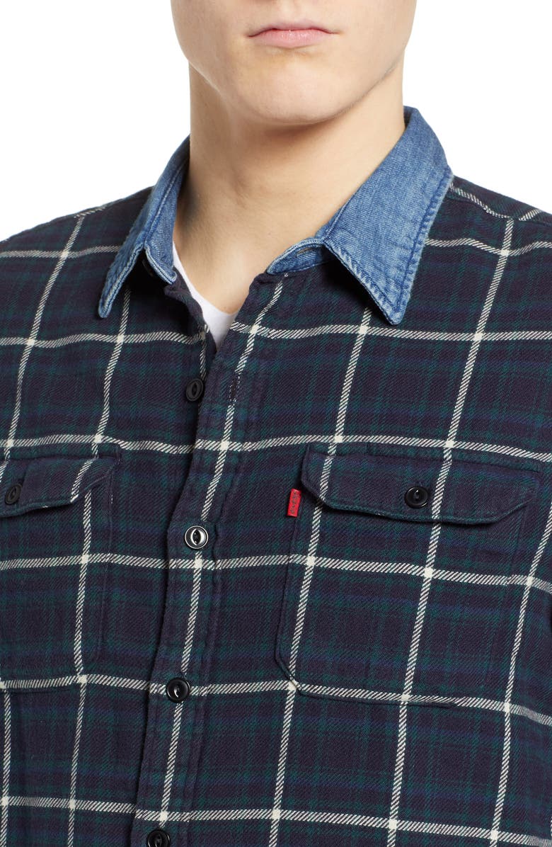 Levi's<sup>®</sup> x Justin Timberlake Slim Fit Flannel Worker Shirt, Alternate, color,