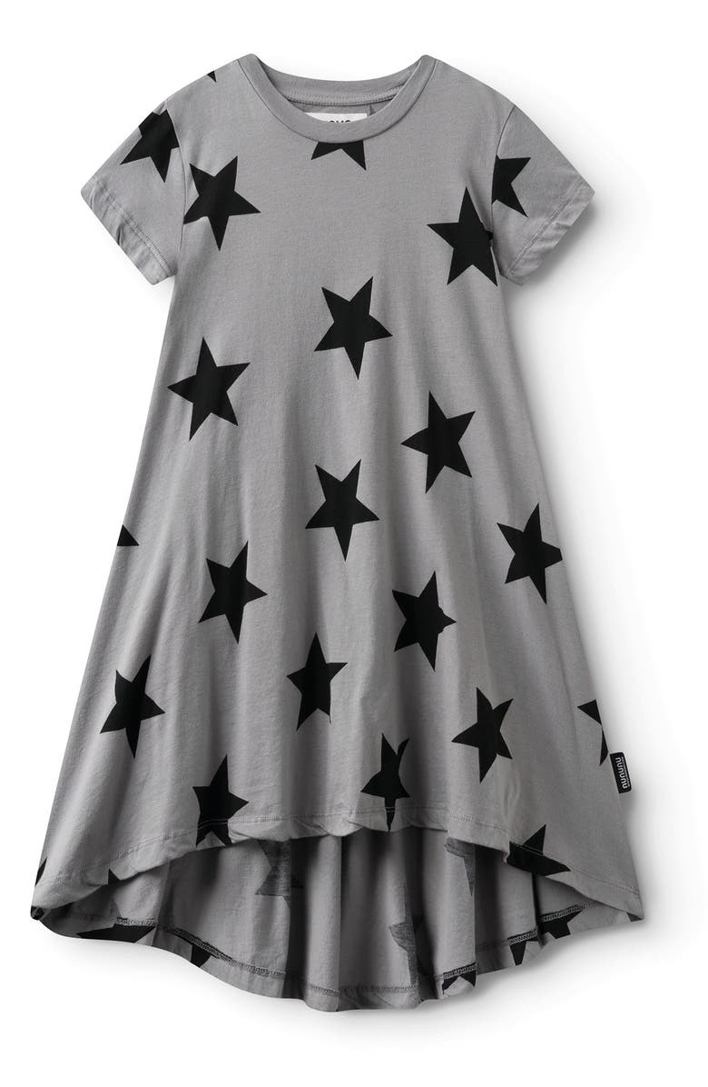 Nununu Kids' Star Print Cotton Swing Dress, Main, color,
