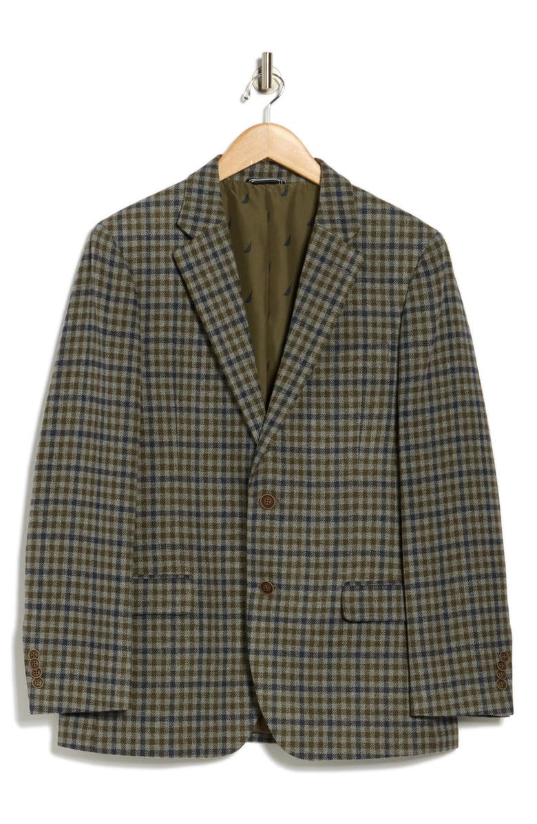 Nautica Plaid Tweed Sport Coat, Alternate, color, Grey Check