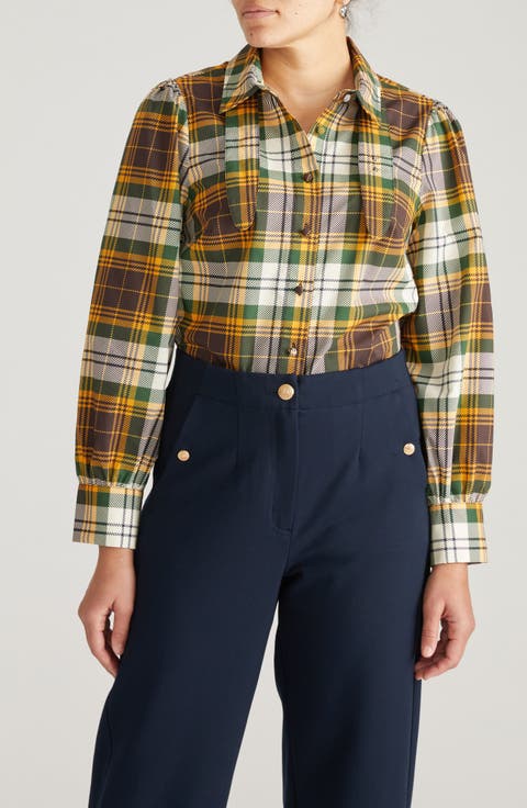 Janet Stretch Poplin Button-Up Shirt (Plus)