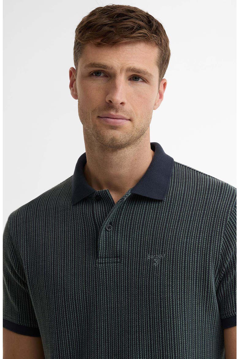 Harworth Textured Stripe Cotton Polo, Alternate, color, DARK NAVY