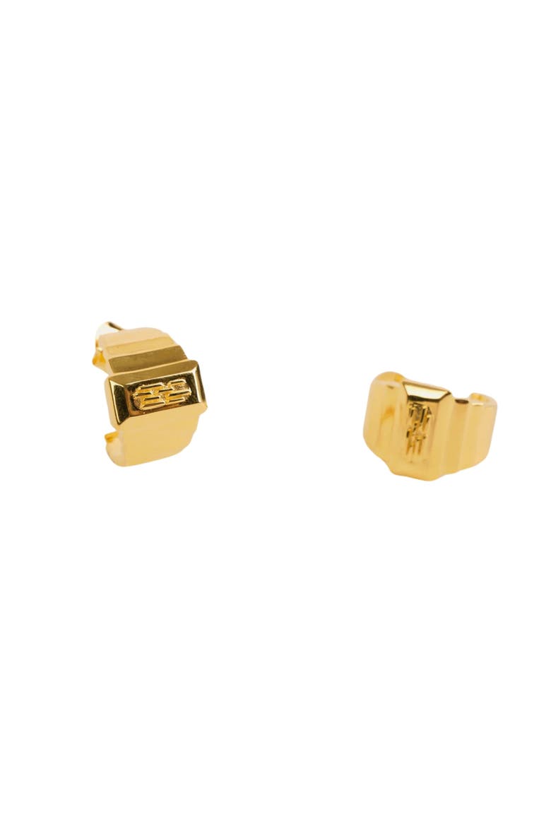 Tiered Block Hoops, Main, color, Gold