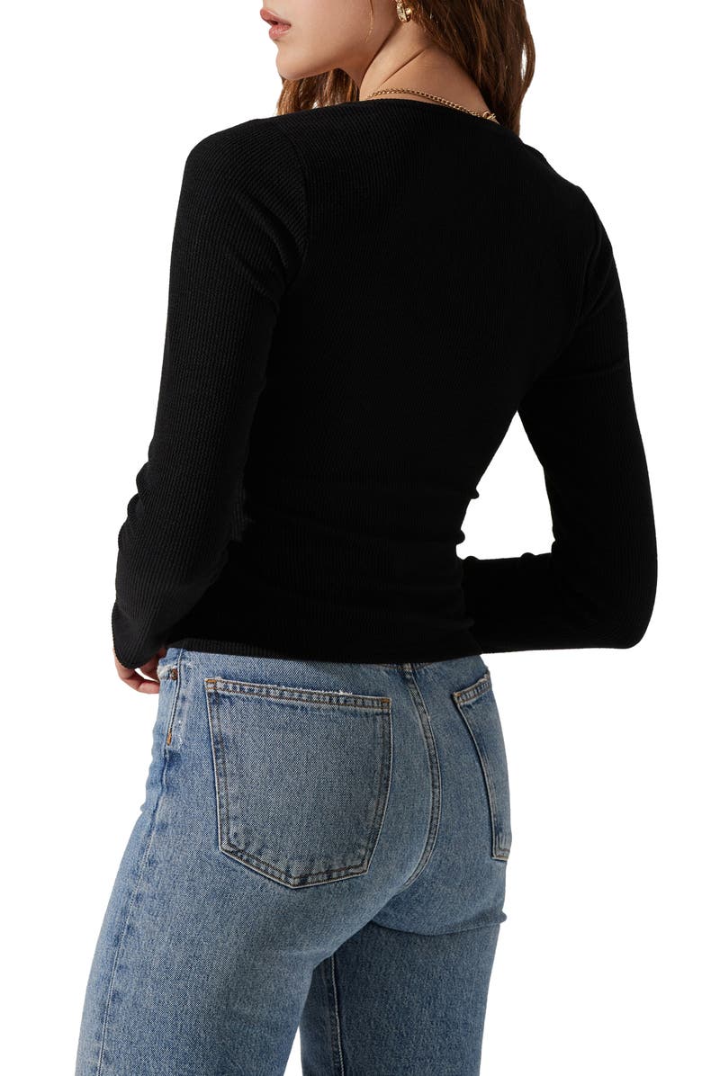 ASTR the Label Bustier Rib Top, Alternate, color, Black