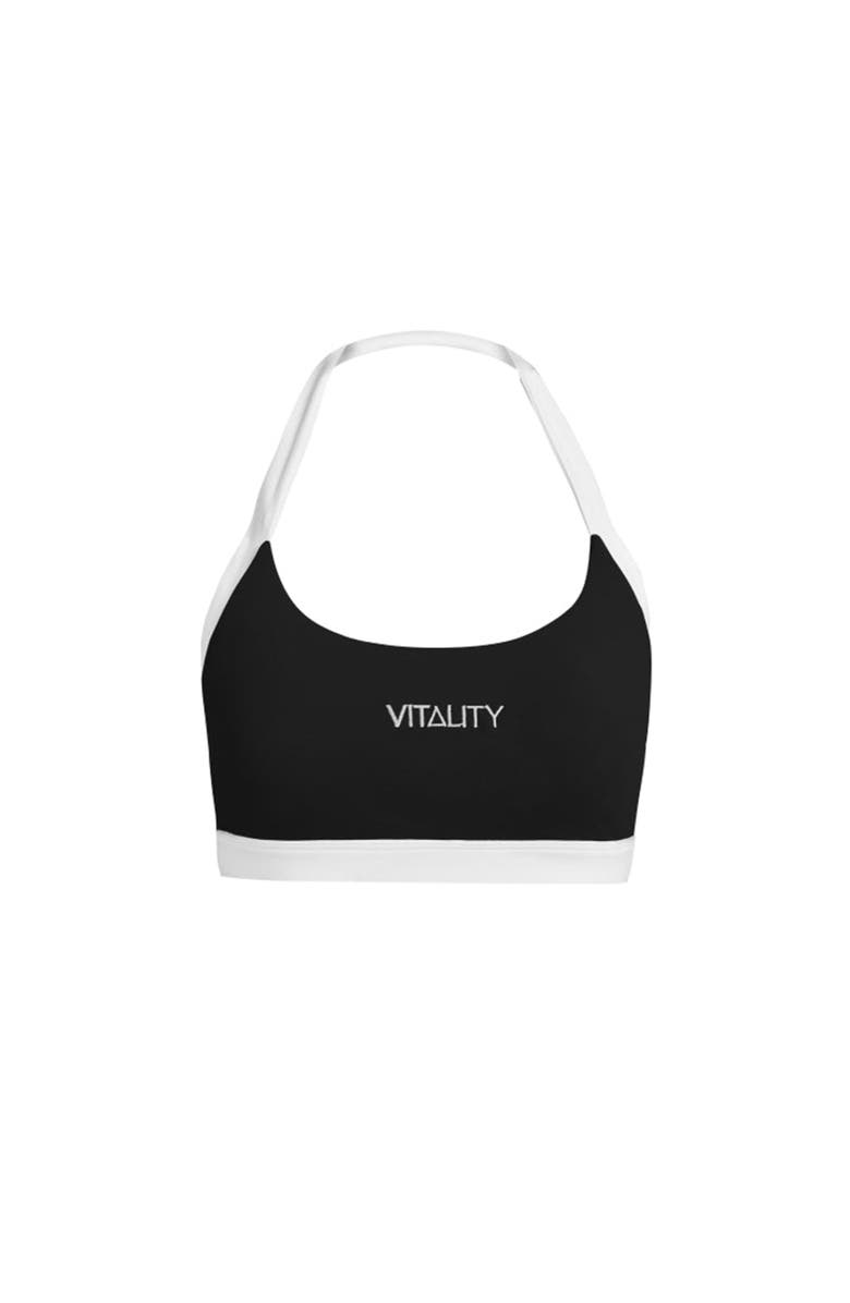 Vitality Cloud II Mini Halter Bra, Alternate, color, Midnight Contrast