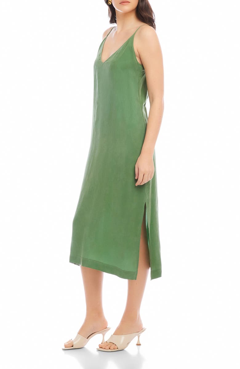 FIFTEEN TWENTY Jordyn Side Slit Midi Dress, Alternate, color, Jade