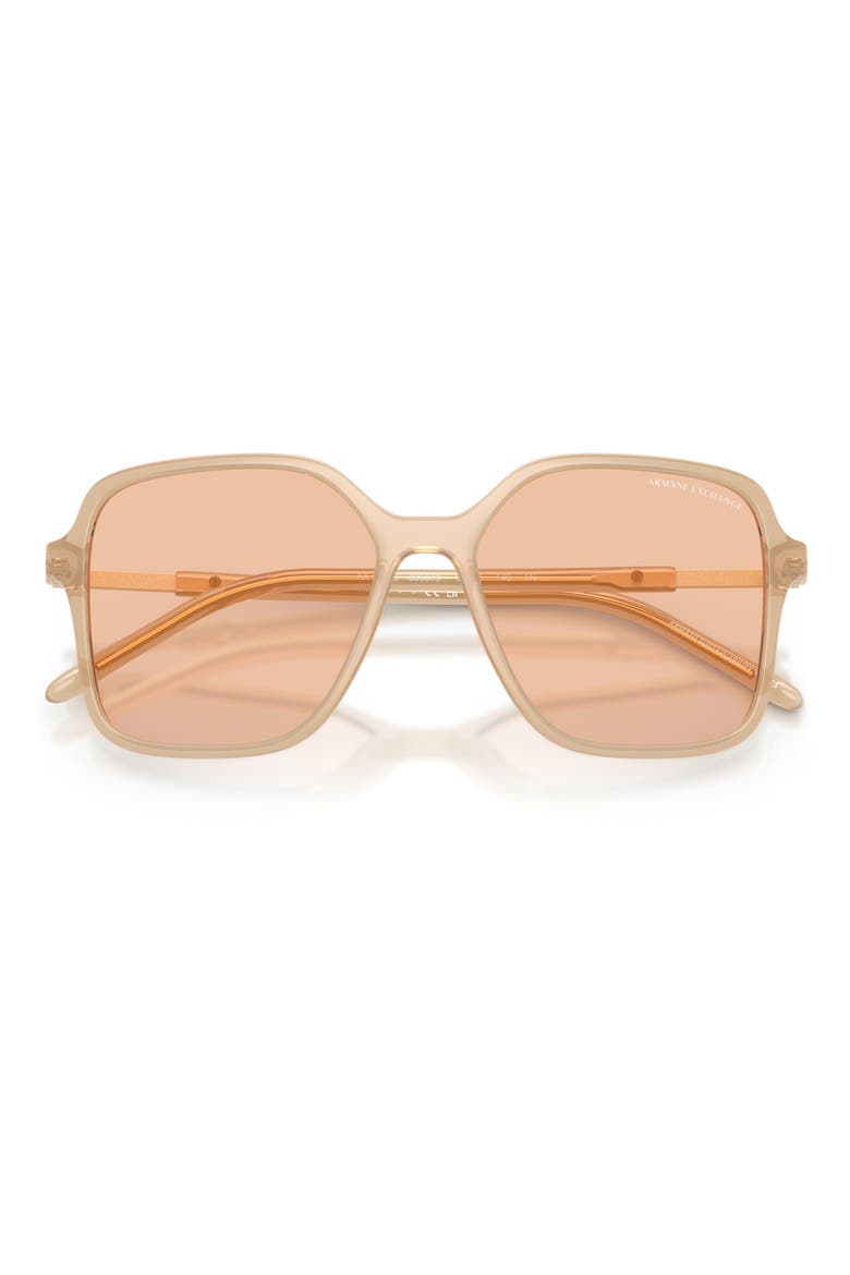 53mm Butterfly Sunglasses, Alternate, color, SHINY OPAL TUNDRA / BROWN