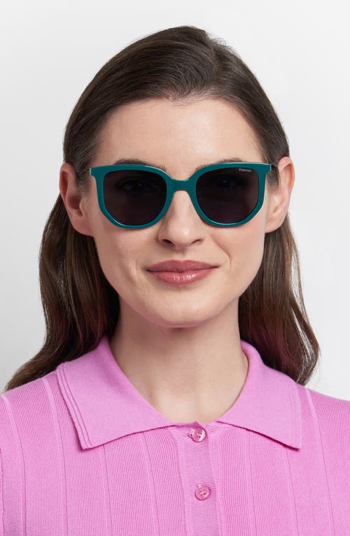 Polaroid 51mm Polarized Square Sunglasses In Green/grey Polar