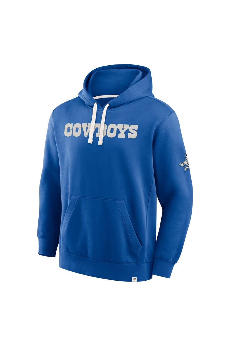 Men's Fanatics Royal Dallas Cowboys New Horizons Heritage Pullover Hoodie, Alternate, color, Royal