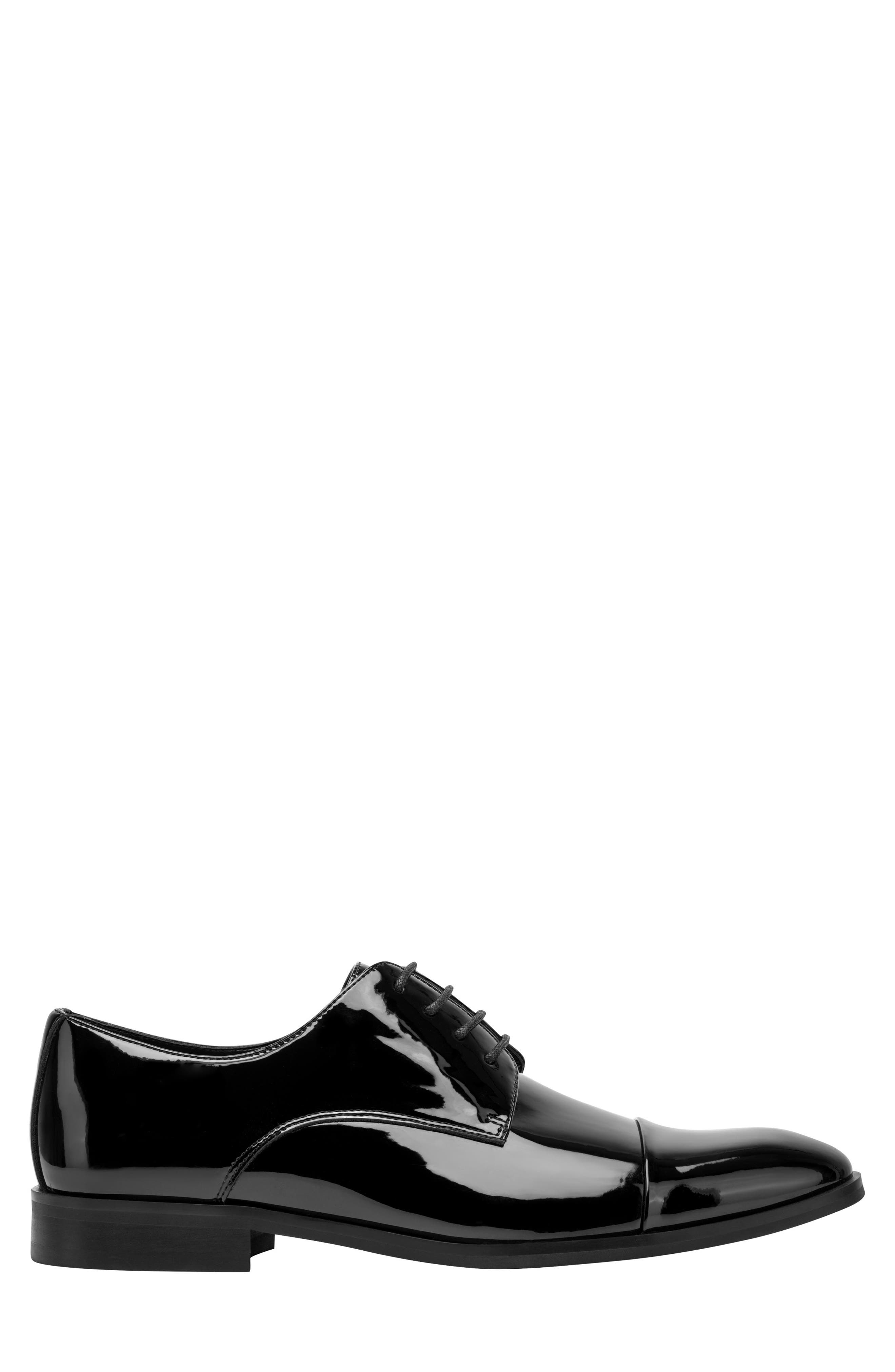 Kenneth Cole New York Henzer Patent Cap Toe Derby, Alternate, color, Black Patent