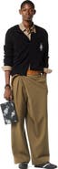 MCM Wristlet Standing Pouch w/ Chain Strap in Rabot Visetos