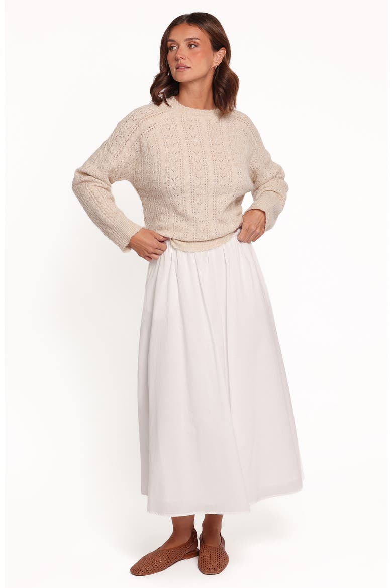 Reece Pointelle Sweater, Alternate, color, SAND