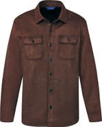 David Donahue Faux Suede Overshirt