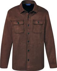 David Donahue Faux Suede Overshirt