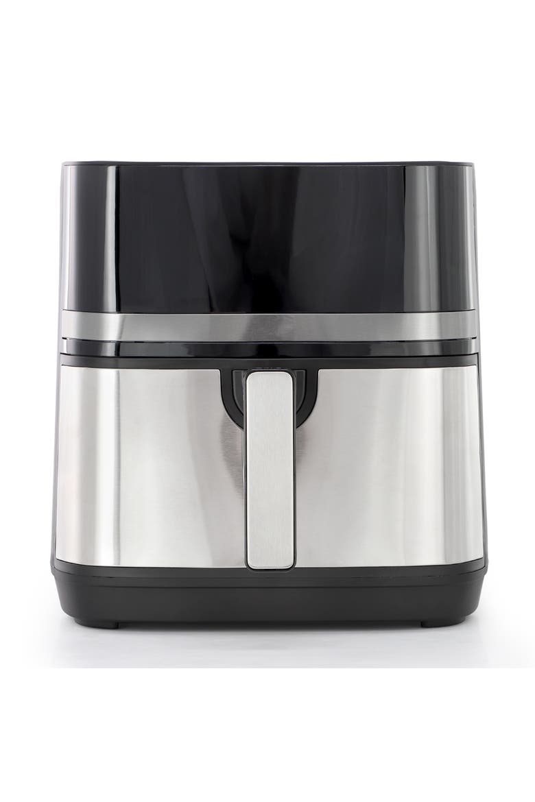 8.5 Quart Bundle Electric Air Fryer in Black and Stainless Steel with 125 Piece Paper Liners, Alternate, color, Black
