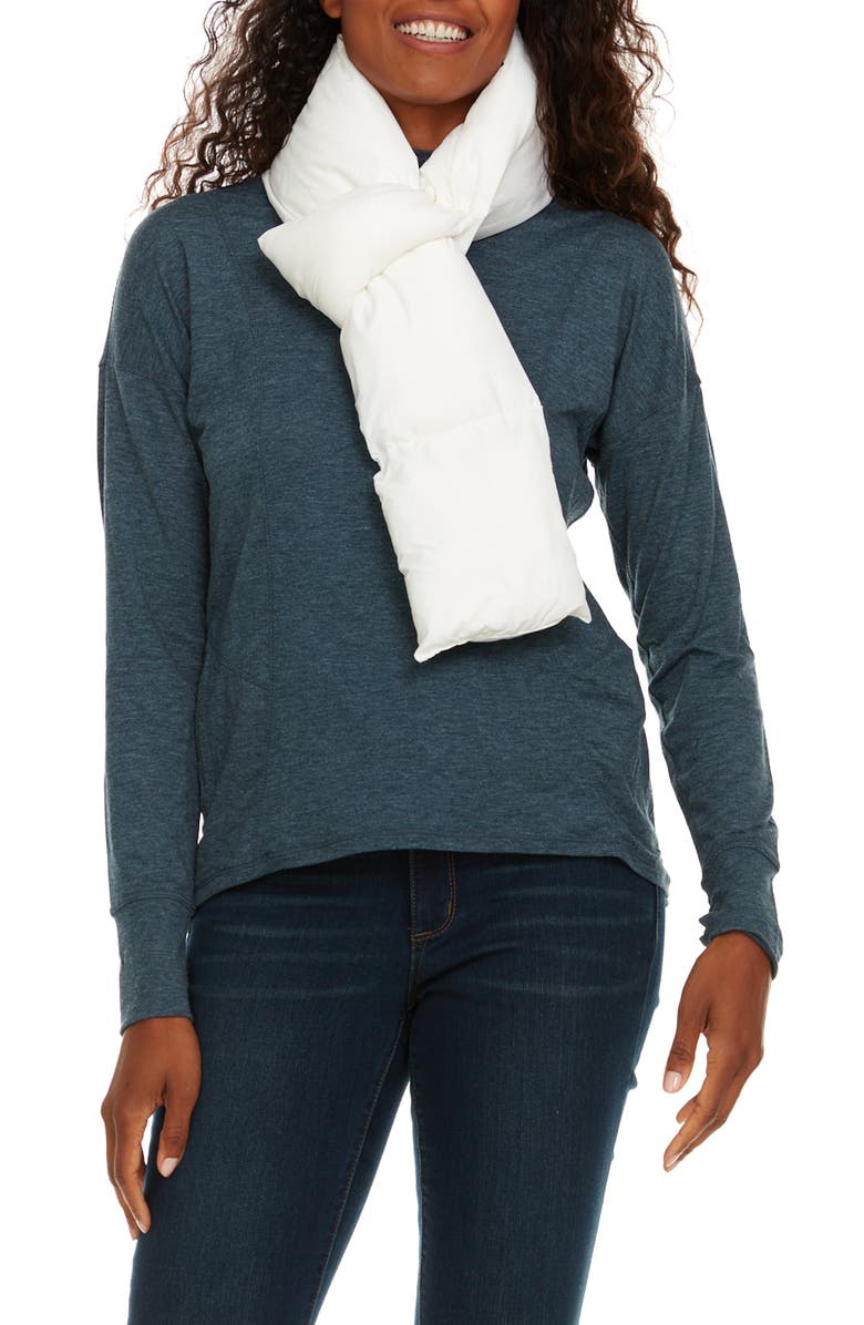 HELIOS THE HEATED COAT Paffuto Heated Scarf, Main, color, White