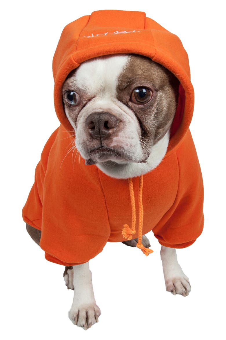 Fashion Plush Cotton Hoodie - X-Small, Main, color, ORANGE