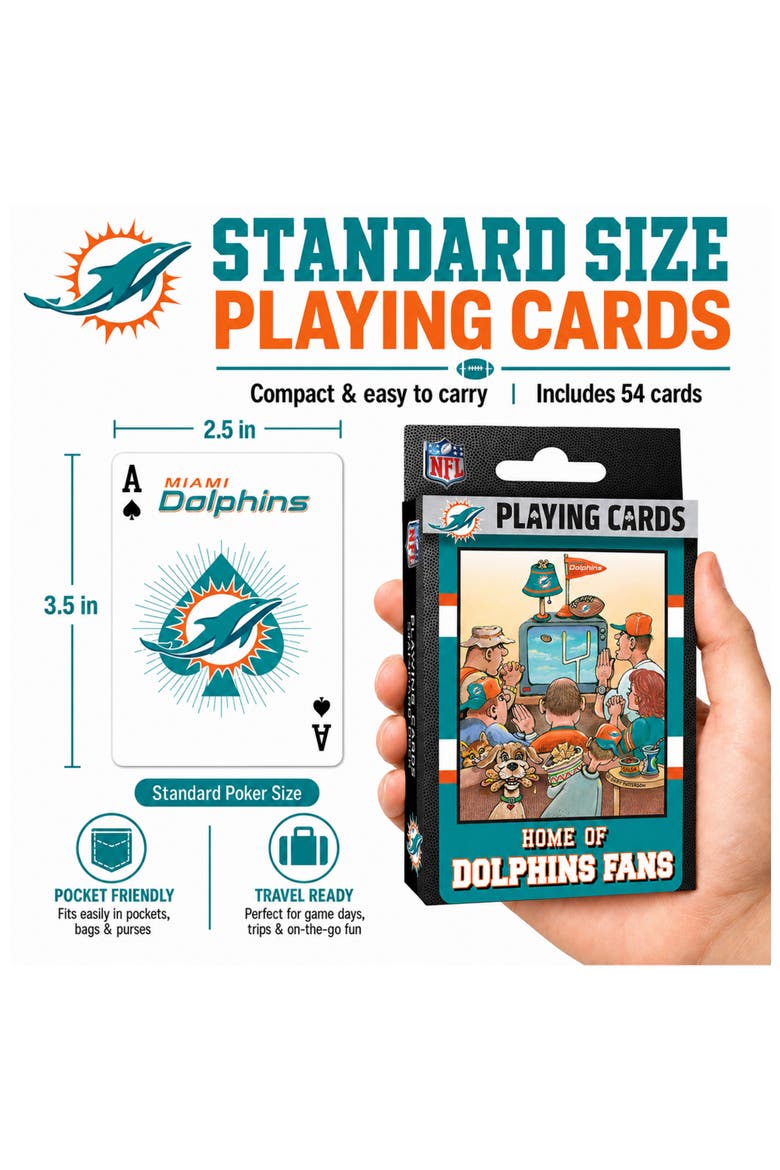 Miami Dolphins Fan Deck Playing Cards, Alternate, color, Multicolor