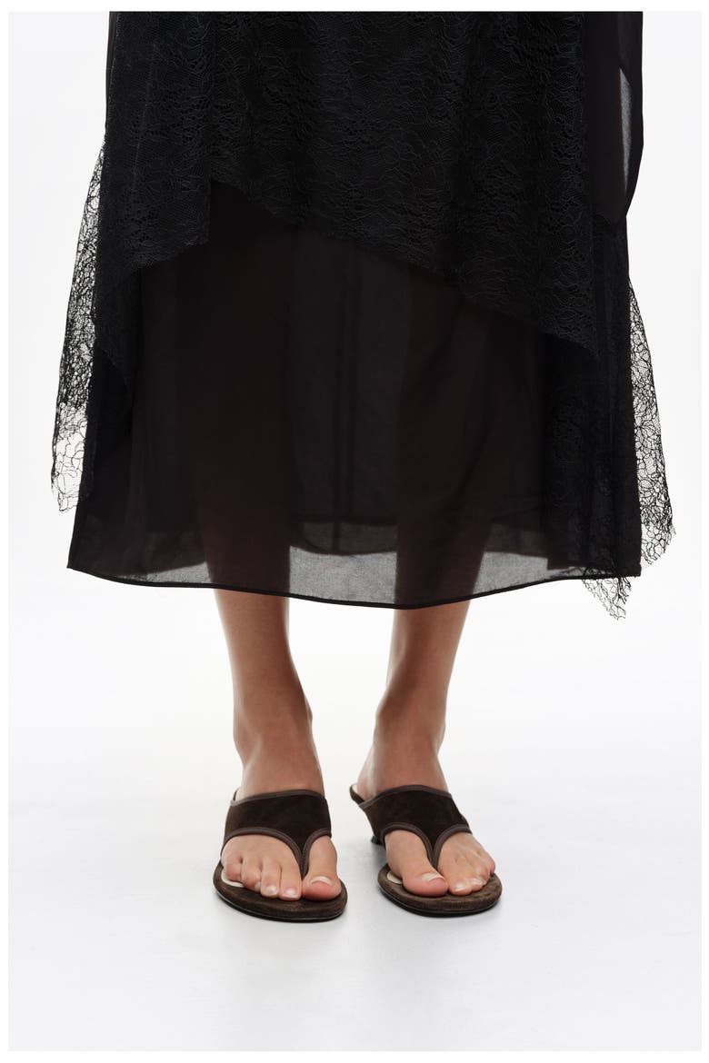 Flowing Layered Midi Dress, Alternate, color, WASHED BLACK