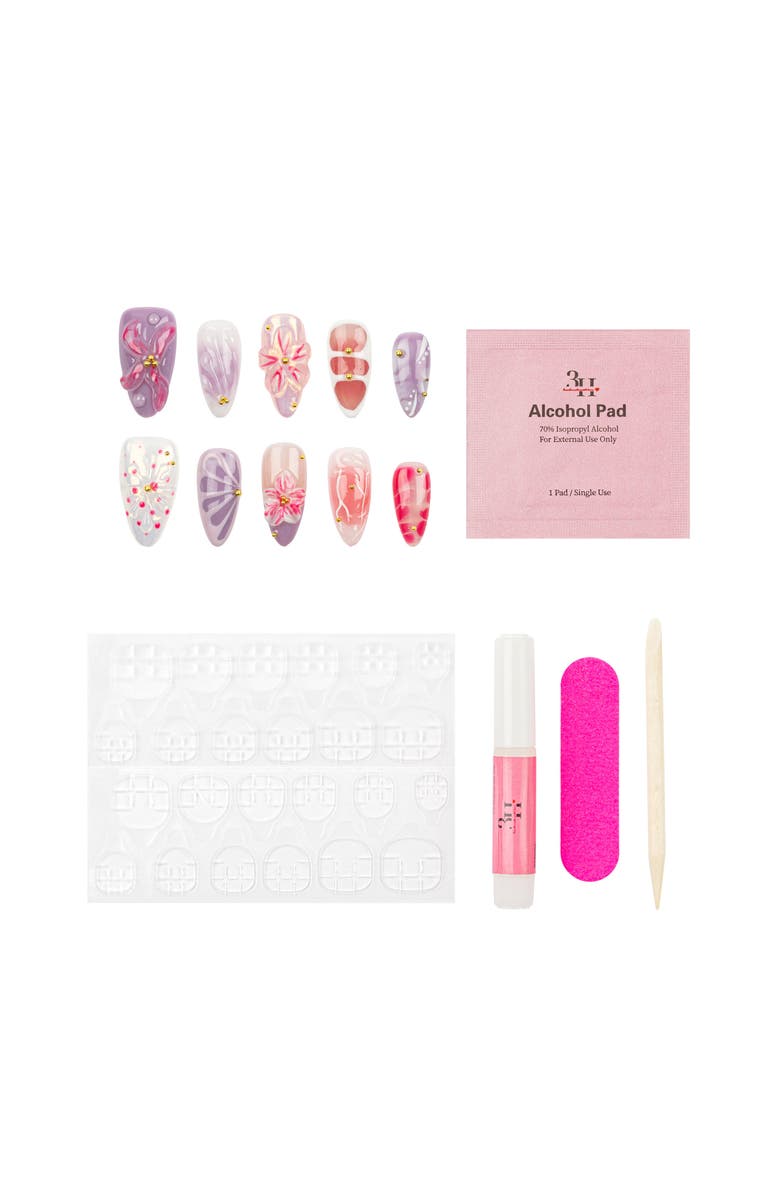 3H Nails Lilac Dream Luxury Handmade Press On Nails, Alternate, color, Lilac