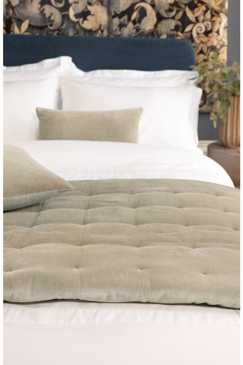 Jaipur Luxury Cotton Velvet Quilted Throw, Alternate, color, Hazelnut