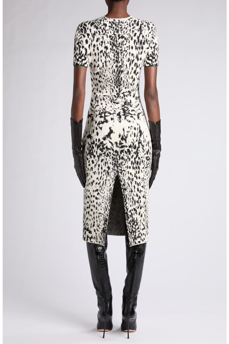 tom ford green leopard dress Lynx Jacquard Midi (Women) fall 23