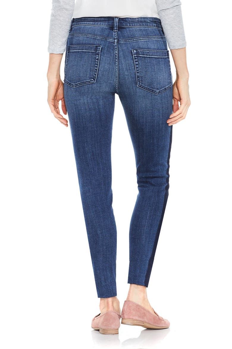 Two by Vince Camuto Two-Tone Skinny Jeans, Alternate, color, INDIGO SHADOW