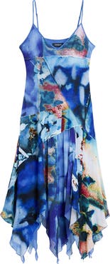 Desigual Sleeveless Handkerchief Hem Midi Dress