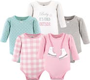 Little Treasure Essential 5-Pack Long-Sleeve Bodysuits