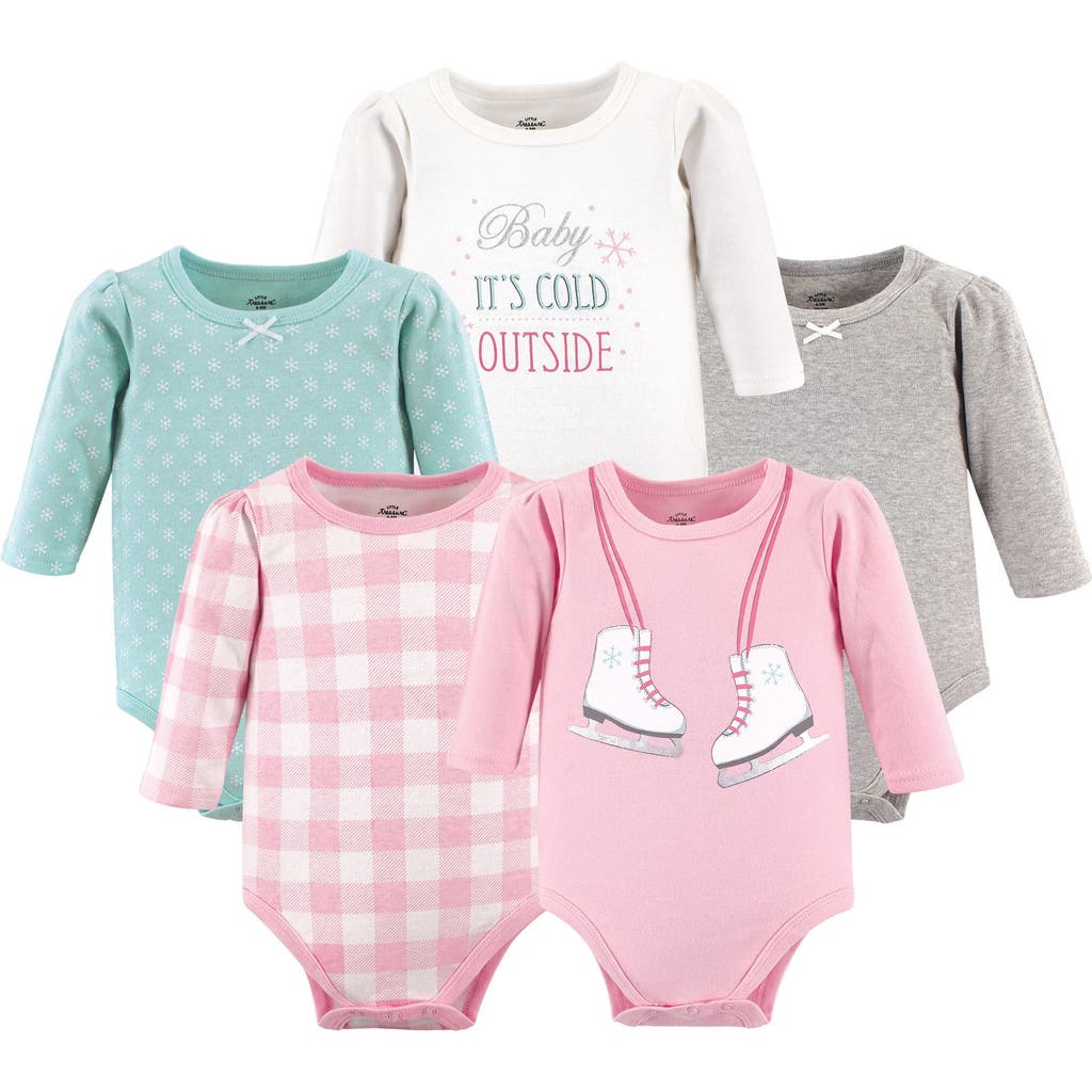 Little Treasure Babies' Essential 5-pack Long-sleeve Bodysuits