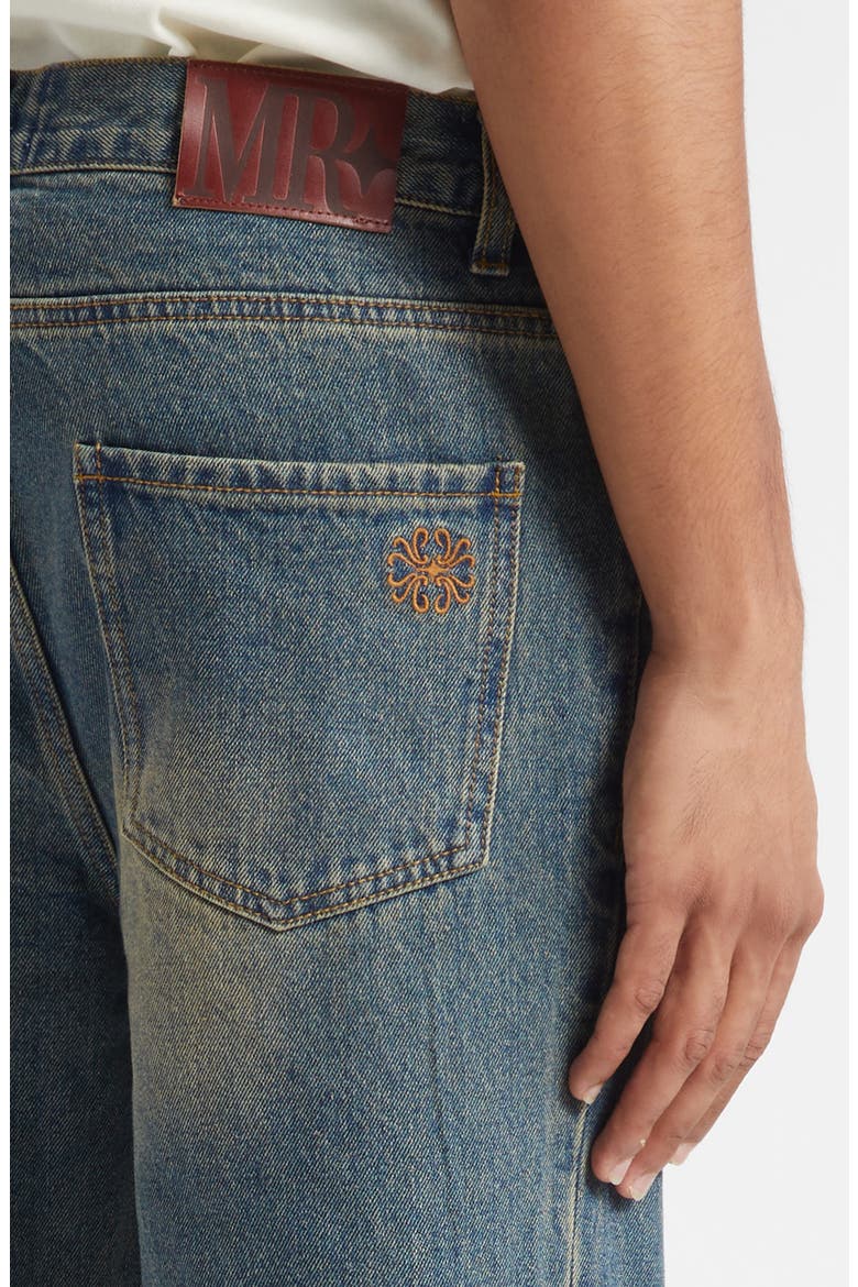 Texoma Distressed Release Hem Bootcut Jeans, Alternate, color, VINTAGE WASH