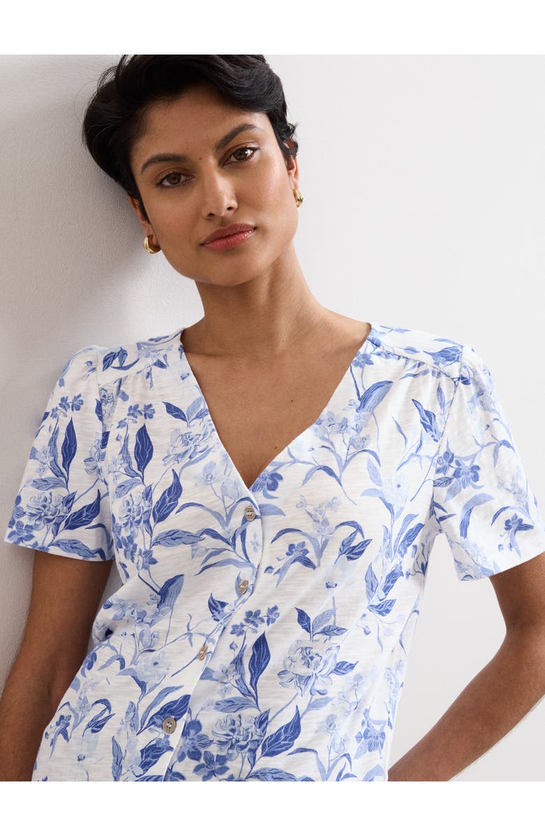 Phase Eight Lorenna V-Neck Short Sleeve Top, Alternate, color, Blue
