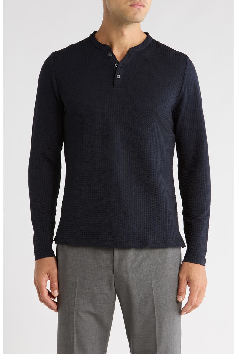 Jeffrey Y-Neck Henley Top, Main, color, NAVY