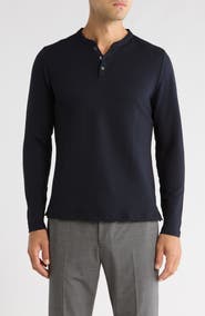 Robert Barakett Jeffrey Y-Neck Henley Top